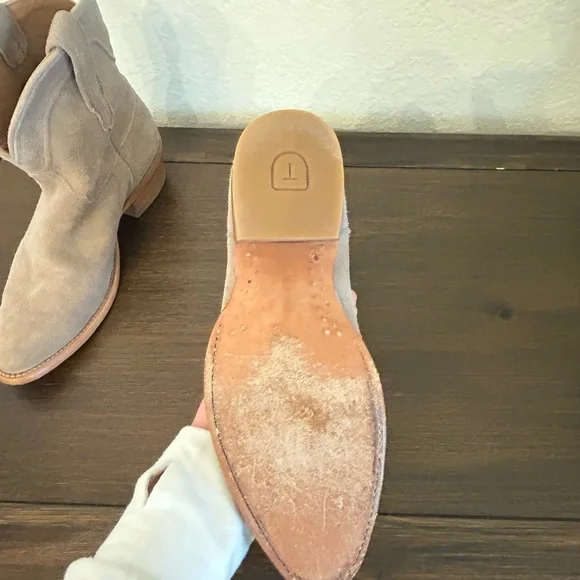 Women's Tecovas Gray suede booties - Picture 3 of 6